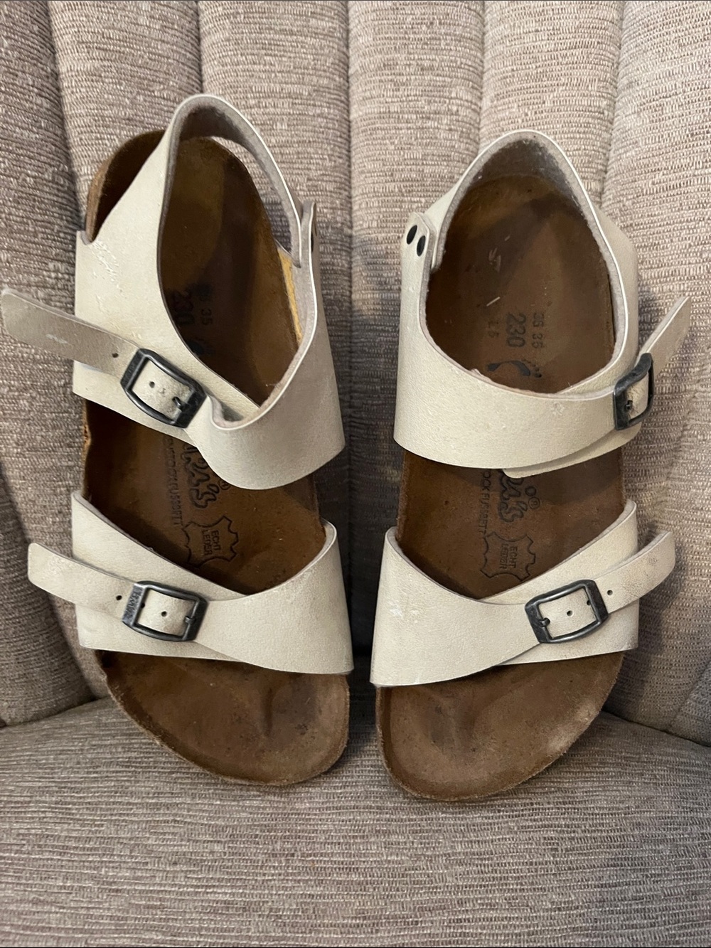 Birkenstock Cream Double-Buckle Women's Sandals